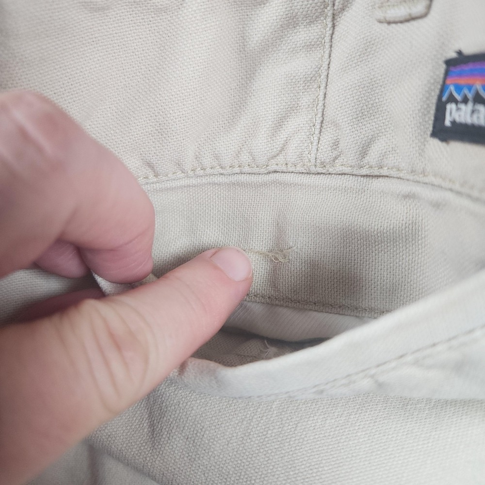 Patagonia Pants Mens 38x31 Beige Khaki Organic Cotton Chino Straight Leg Casual - Picture 14 of 16